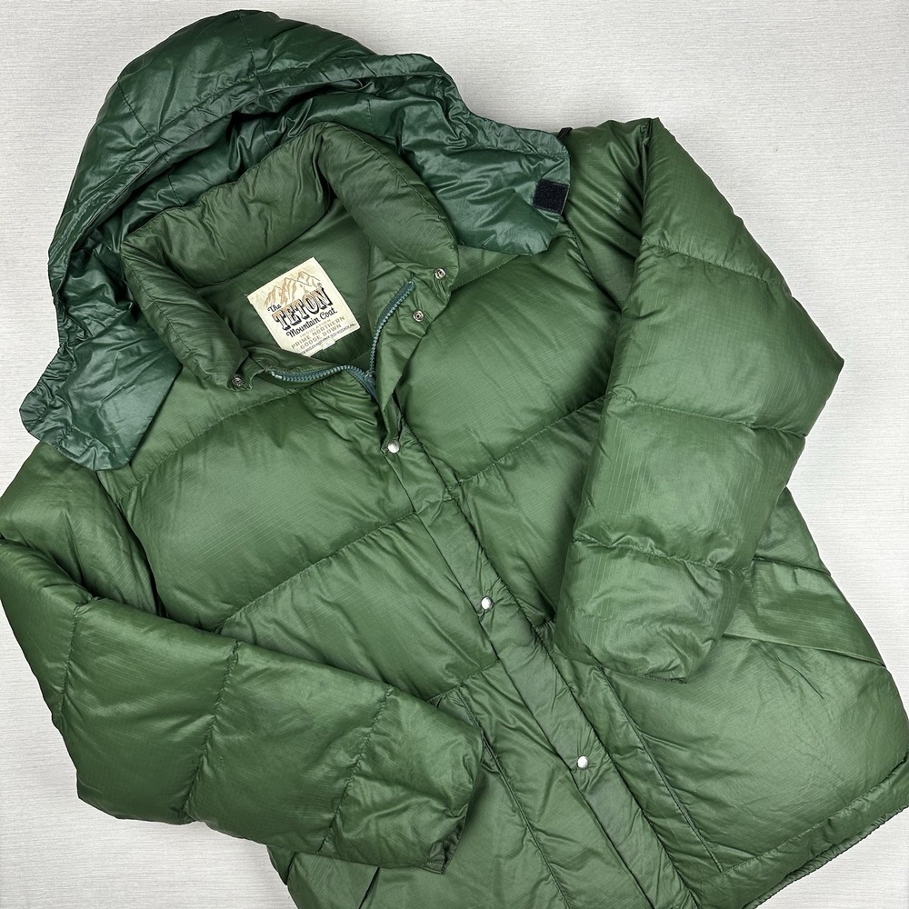 VTG 70s Woolrich Teton Mountain Coat Goose Down Parka Puffer Jacket Men L Hood